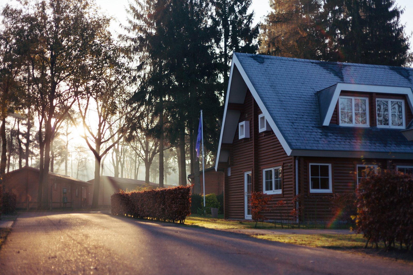 Waterfront street lined with shops and cafés